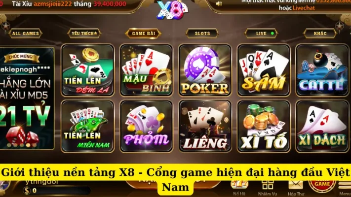 Giới thiệu nền tảng X8 - Cổng game hiện đại hàng đầu Việt Nam